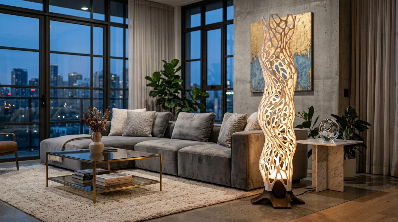 5-Foot Fluid Parametric Floor Lamp