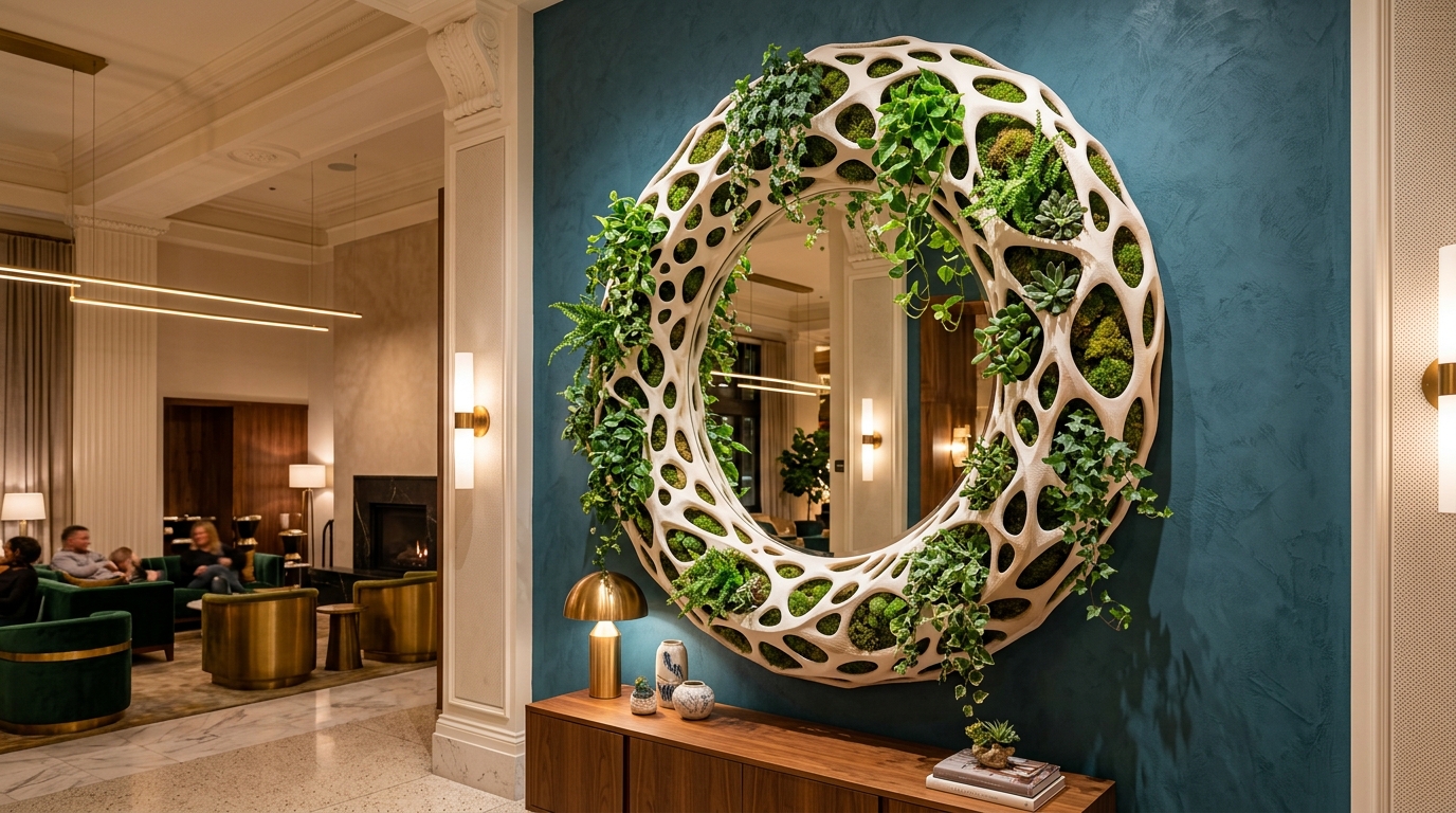 5-Foot Hotel Lobby Living Wall Mirror Frame